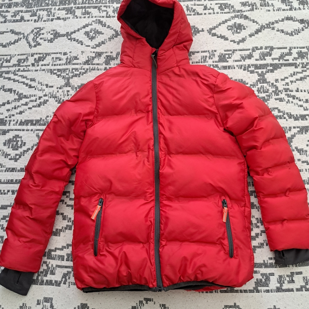 Champion Red Puffer Jacket L 12-14